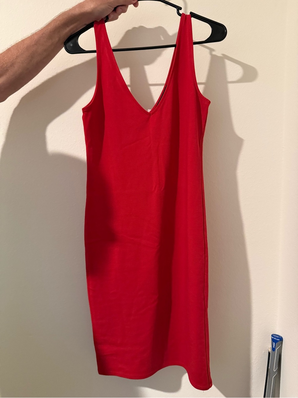 Forever 21 Red V-Neck Midi Slip Dress
